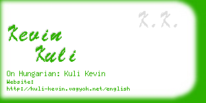 kevin kuli business card